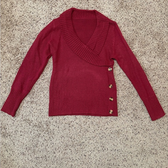 SHEIN Sweaters - Maroon SHEIN sweater, size small with buttons